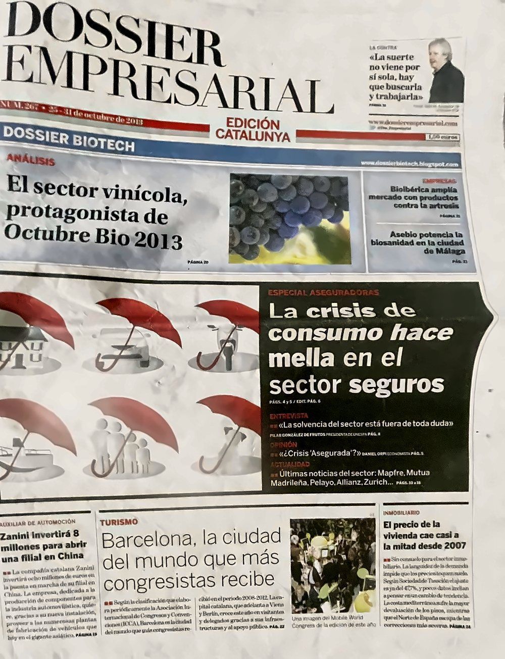 Portada de Dossier Empresarial, Núm. 267 · 25–31 oct. 2013